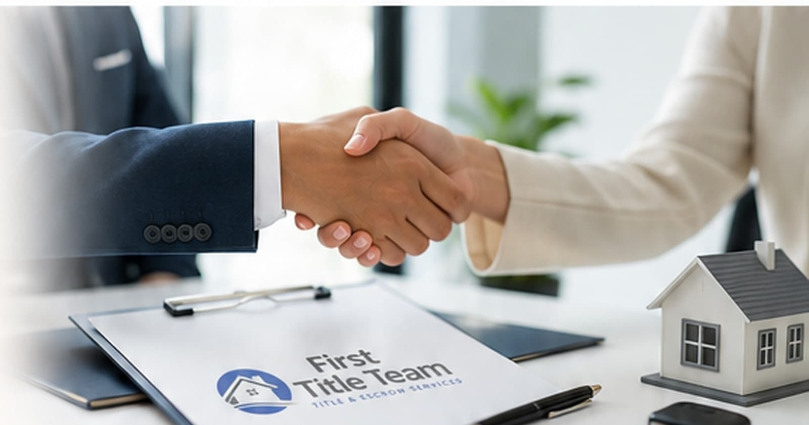 Real estate closing handshake